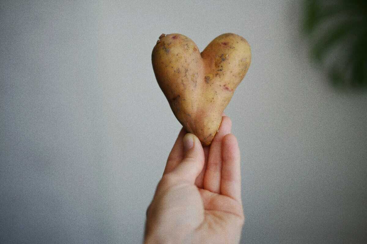 patata a forma di cuore